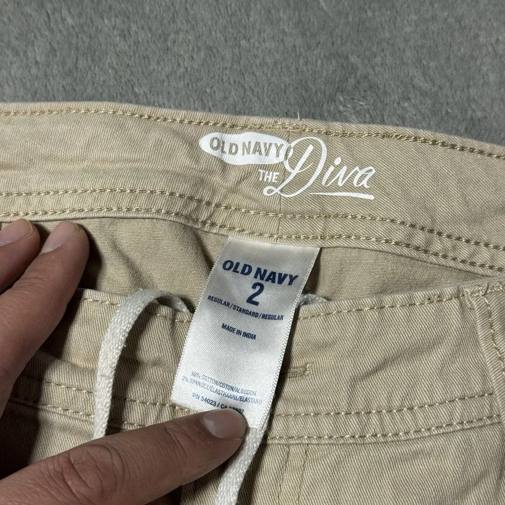 VTG Y2K Old Navy The Diva Flare Pants Size 2‎ Drawstring Boho Festival